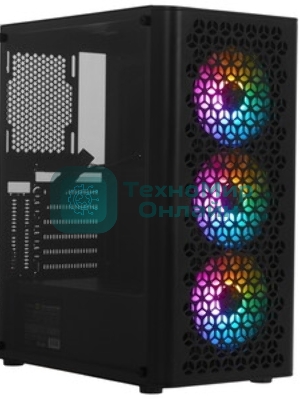 Компьютерный корпус Miditower ExeGate EVO-9202-NPX700 (ATX, БП 700NPX с вент. 12 см, с окном, 1*USB+1*USB 3.0, аудио, 3 вент. 12см с RGb подсветкой)