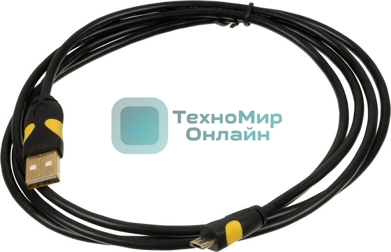 Кабель USB2.0 2A Smooth connector USB A (m)/micro USB B (m) 1.5м позолоченные контакты