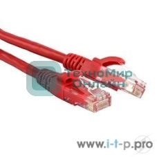Патч-корд Hyperline U/­UTP, Cat.5е, LSZH, 5 м, красный 
