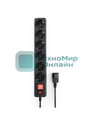 Сетевой фильтр Гарнизон EHB-0 0,5 м 6 розеток черный для UPS