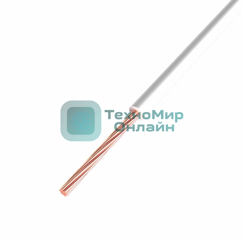 Провод ПГВА Rexant 1х0.75 мм², Cu, белый, бухта 200 м