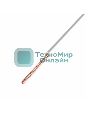 Провод ПГВА Rexant 1х0.75 мм², Cu, белый, бухта 200 м