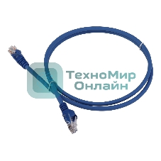 Патч-корд Lanmaster LAN-PC45/U5E-5.0-BL вилка RJ-45-вилка RJ-45 кат.5е 5м синий LSZH (уп.:1шт)
