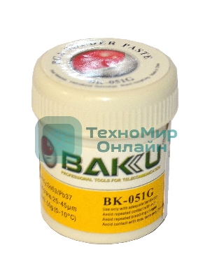 Паста паяльная BAKU BK-051G, 50 гр., банка