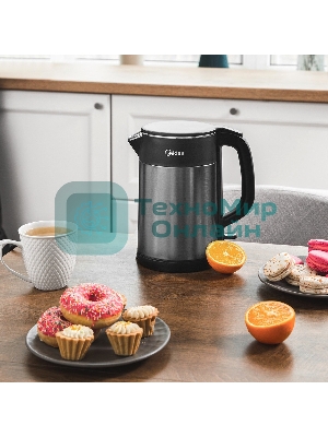 Чайник электрический Midea 1.5л, 2200 Вт, черный