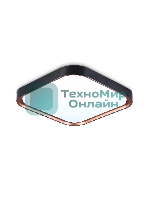 Потолочный светодиодный светильник Ambrella light FZ1265 BK/PGD черный/золото розовое 18W 5000K 250*250*60 (Без ПДУ)