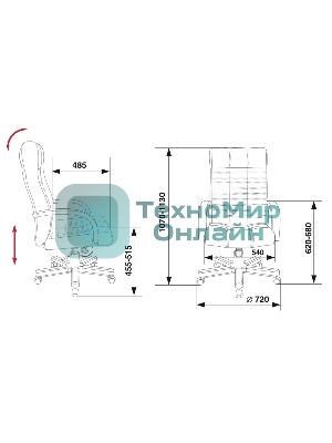 Кресло Бюрократ KB-10/WALNUT черный, экокожа