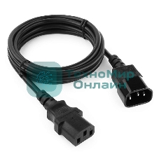 Кабель Power Cube Кабель питания сист.блок-монитор RPC-189-1.8M, 3x0.75, 1.8м, C13-C14 (аналог VDE), 10А, черный, с заземлением