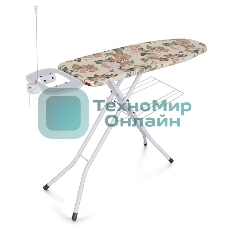 Доска гладильная DOGRULAR КАПИТОЛ белый, чехол с подкладкой из хлопка, подставка под утюг