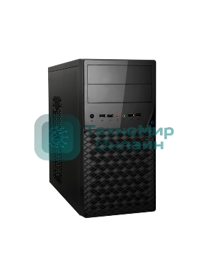 Компьютерный корпус ExeGate EX284030RUS Minitower BA-203U Black, mATX, (AA400, 80мм), 2хUSB+1хUSB 3.0, Audio