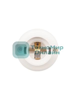 Патрон пластиковый Rexant настенный Е27 наклонный, белый c этикеткой