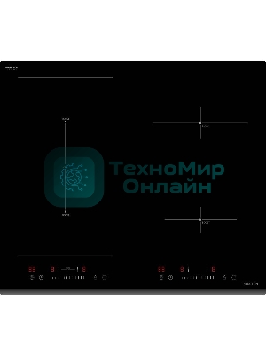 Индукционная варочная панель стеклокерамическая, Ширина: 60 см; Стекло: ILVA;4 конфорки индукционного нагрева: 1х диаметром ?,160 мм; 1200/1500Вт; 1 х диаметром ?,210 мм; 2300/3000 Вт; 2х диаметром ?,210*190мм; 1800/2100 Вт; 1 зона нагрева; Зона нагрева 210*390 мм; 3000/3600 Вт;Сенсорное управление(слайдер);9 уровней мощности; 4 х Boost функция; Таймер(отсчет времени/выбор конфорки); Звуковой сигнал; Flexi Zone (со свободной зоной нагрева)Безопасное автоотключение; Блокировка от детей/ Блок