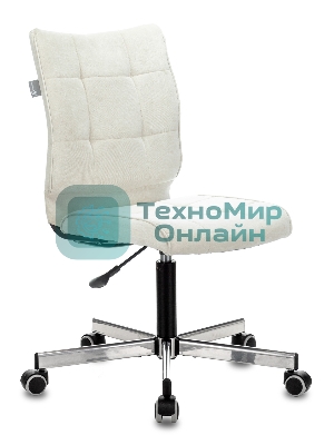 Кресло Бюрократ CH-330M/VELV20 молочный, велюр, 120 кг, механизм качания, без подлокотников