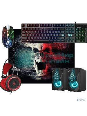 Комплект клавиатура+мышь Defender Tor MHP-127 проводной, USB, 3200 DPI, чёрный