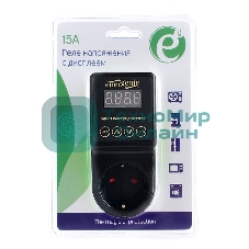 Реле напряжения c дисплеем Energenie EHB8-3, 15A, черное