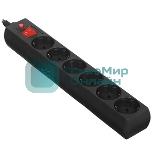 Сетевой фильтр Buro 600SPro-16-3-G 3м (6 розеток) графитовый (коробка)