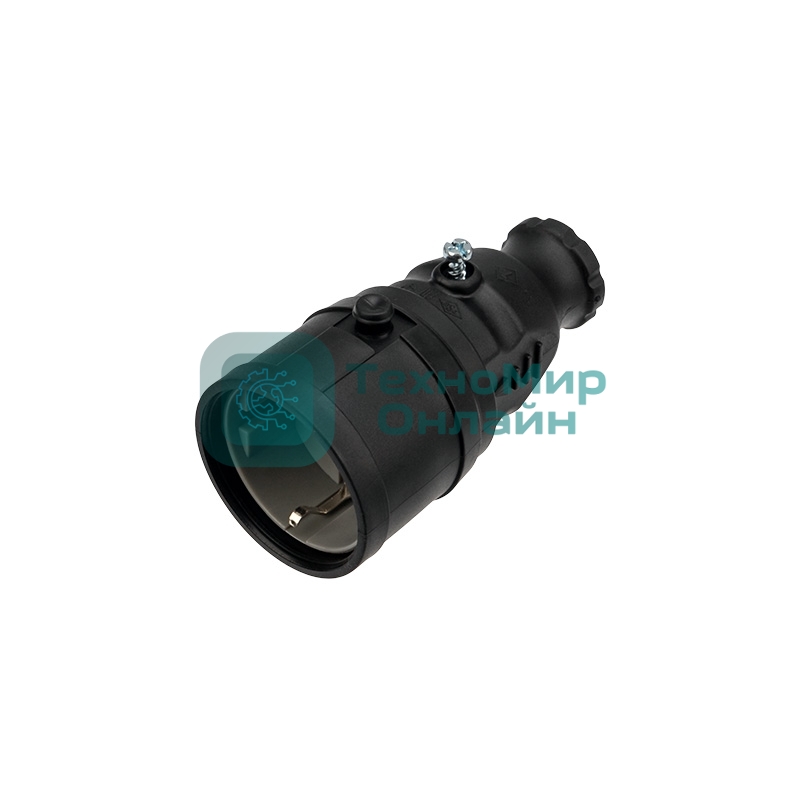 Розетка переносная влагозащищенная Rexant, с/з, 16 А, IP20/44 каучук