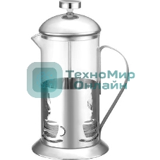 Френч-пресс MALLONY ALITO стеклянный, 350 мл, в корп из нерж стали