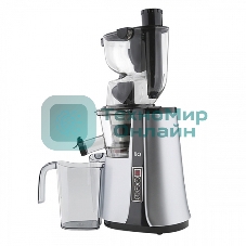 Соковыжималка BQ J2004 чёрный/серебристый, шнековая вертикальная, 200 Вт, 900 мл, электронное, реверс