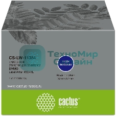 Этикетки Cactus CS-LW-11354 сег.:57x32мм черный белый 1000шт/рул Dymo Label Writer 450/4XL