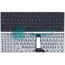 Клавиатура для ноутбука Asus X551 X551CA X551MA черная без рамки (плоский Enter)
