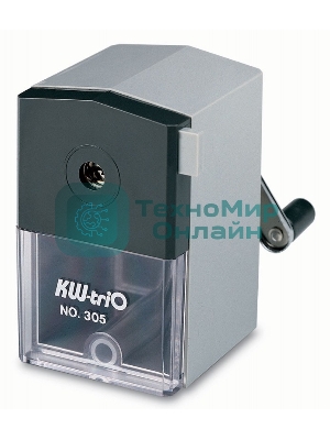 Точилка для карандашей механическая Kw-Trio 305A, 1 отверстие, 8мм пластик, ассорти