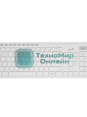 Комплект клавиатура+мышь Genius SlimStar 8230 беспроводной, USB + Bluetooth, 1000 DPI, белый