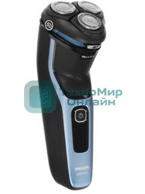 Электробритва Philips S3243/12 черный/голубой
