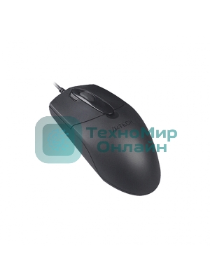 Мышь проводная A4Tech OP-730D черный, 1200 dpi, USB, кнопки - 4