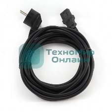 Кабель питания Cablexpert PC-186-1-10M, 10м, Schuko- C13, 3x1кв.мм, черный, с заземлением, пакет