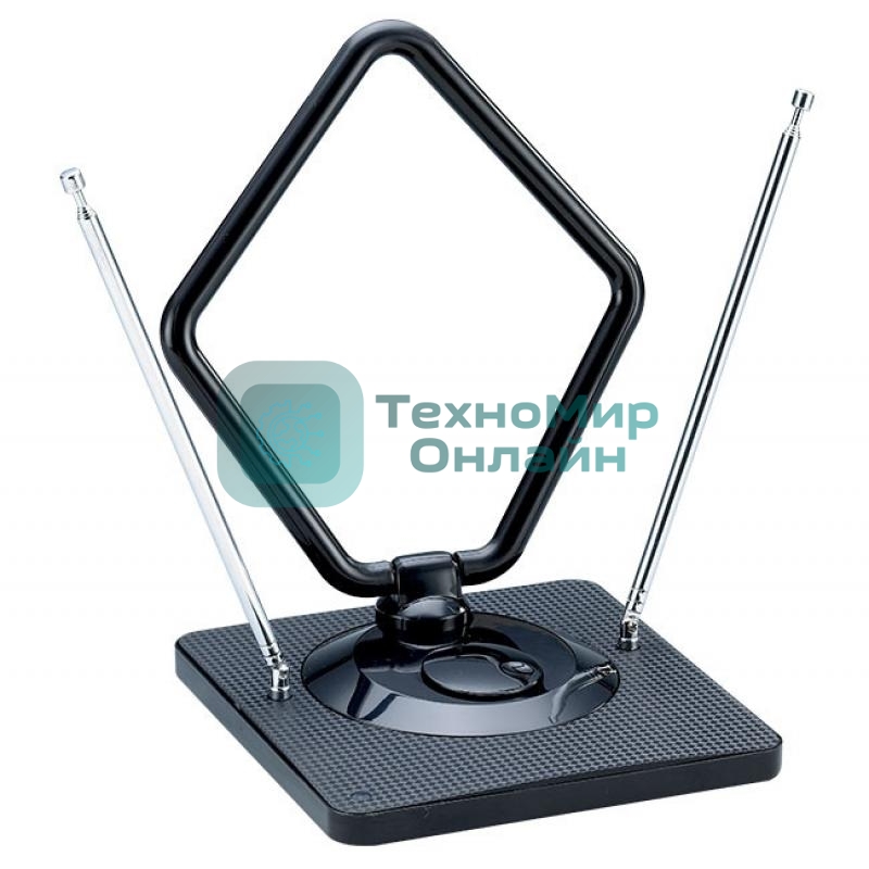 Антенна комнатная DVB-T2 и ДМВ+МВ активная Сигнал SAI-975 усы 1м кабель 3м, с регулятором