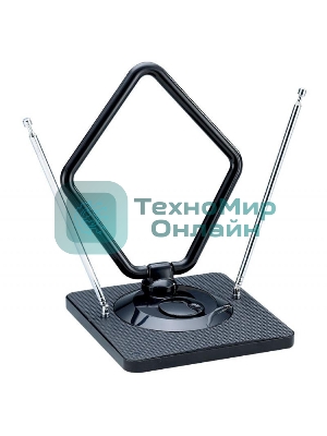 Антенна комнатная DVB-T2 и ДМВ+МВ активная Сигнал SAI-975 усы 1м кабель 3м, с регулятором