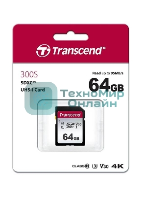 Флеш карта SD 64Gb Transcend SDХC UHS-I U3