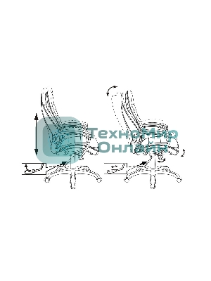 Кресло Бюрократ T-9950LT/BLACK черный, экокожа