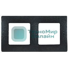 Рамка 2 поста антрацит ETIKA