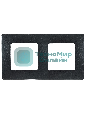 Рамка 2 поста антрацит ETIKA