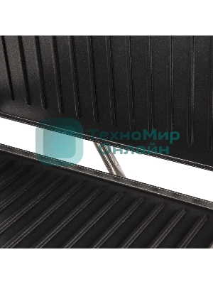 Гриль электрический Endever Grillmaster 115, 1500 Вт, авто терморегулятор, антипригарное покрытие, индикатор нагрева, серебристый/черный