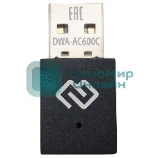 Сетевой адаптер WiFi Digma DWA-AC600C AC600 USB 2.0 (ант.внутр.) 1ант. (упак.:1шт)