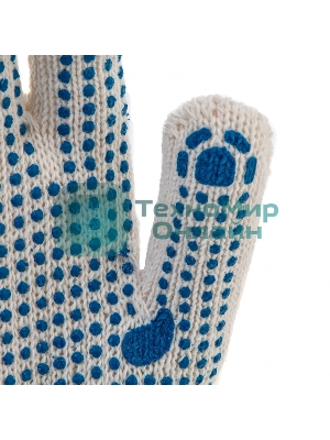 Перчатки трикотажные Сибртех, с ПВХ точкой, 7 класс