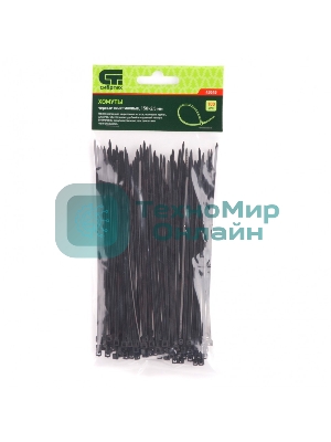 Хомуты Сибртех, 150 х 2,5 мм, пластиковые, черные, 100 шт.