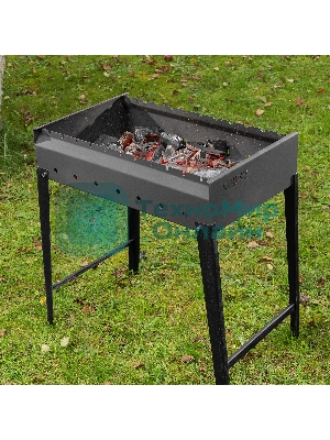 Мангал Palisad Camping сварной, 605х375х138/640 мм, сталь 2 мм