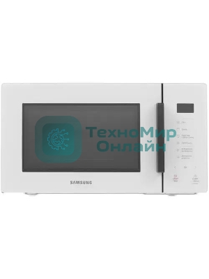 Микроволновая печь Samsung MG23T5018AE/BW белый, 23 л, 800 Вт, переключатели - сенсор