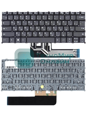 Клавиатура для ноутбука Lenovo Flex 5-14 серая без подсветки