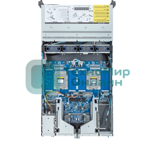 Серверная платформа Gigabyte Server Platform R283-Z91 Rev.3x/2U/2xAMD (9004/9005)/2xHS/24xDIMM/12xLFF SAS/SATA + 2xSFF SAS/SATA + 3xM.2 PCIe Gen3/2xGbE/2xOCP 3.0/6xFHHL/2x1600W/Rails
