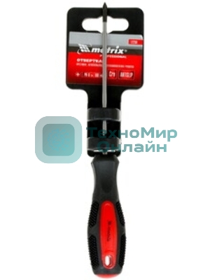 Отвертка Matrix Anti-Slip, PH0 х 100 мм, CrV, двухкомп. рукоятка