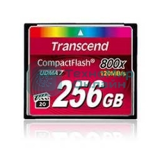 Флеш карта CF 256Gb, Transcend, 800X