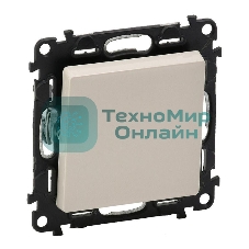 Механизм выключателя 1-кл. СП Valena Life 10А IP20 250 В 10АХ с лицевой панелью; безвинтовые зажимы сл. кость Legrand 752501