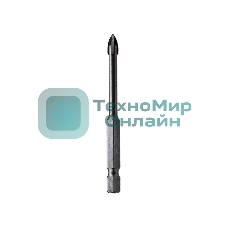 Сверло по стеклу и керамике Kranz 4 мм 4 грани шестигранный хвостовик