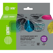 Чернила Cactus CS-BTD60BK/5000M/C/Y голубой/пурпурный/желтый/черный набор 4x100мл для Brother DCP-T300/T500W/T700W/MFC-T800W