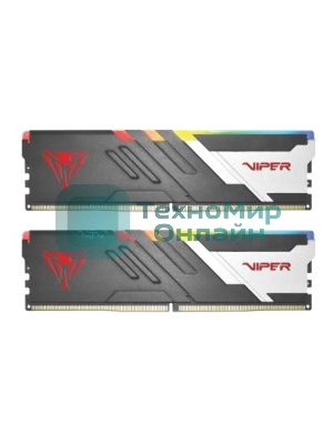 Оперативная память Patriot Viper Venom, DDR5, 32Gb (2x16Gb), 6000MHz, CL30, DIMM, с радиаторами, RGb, черный